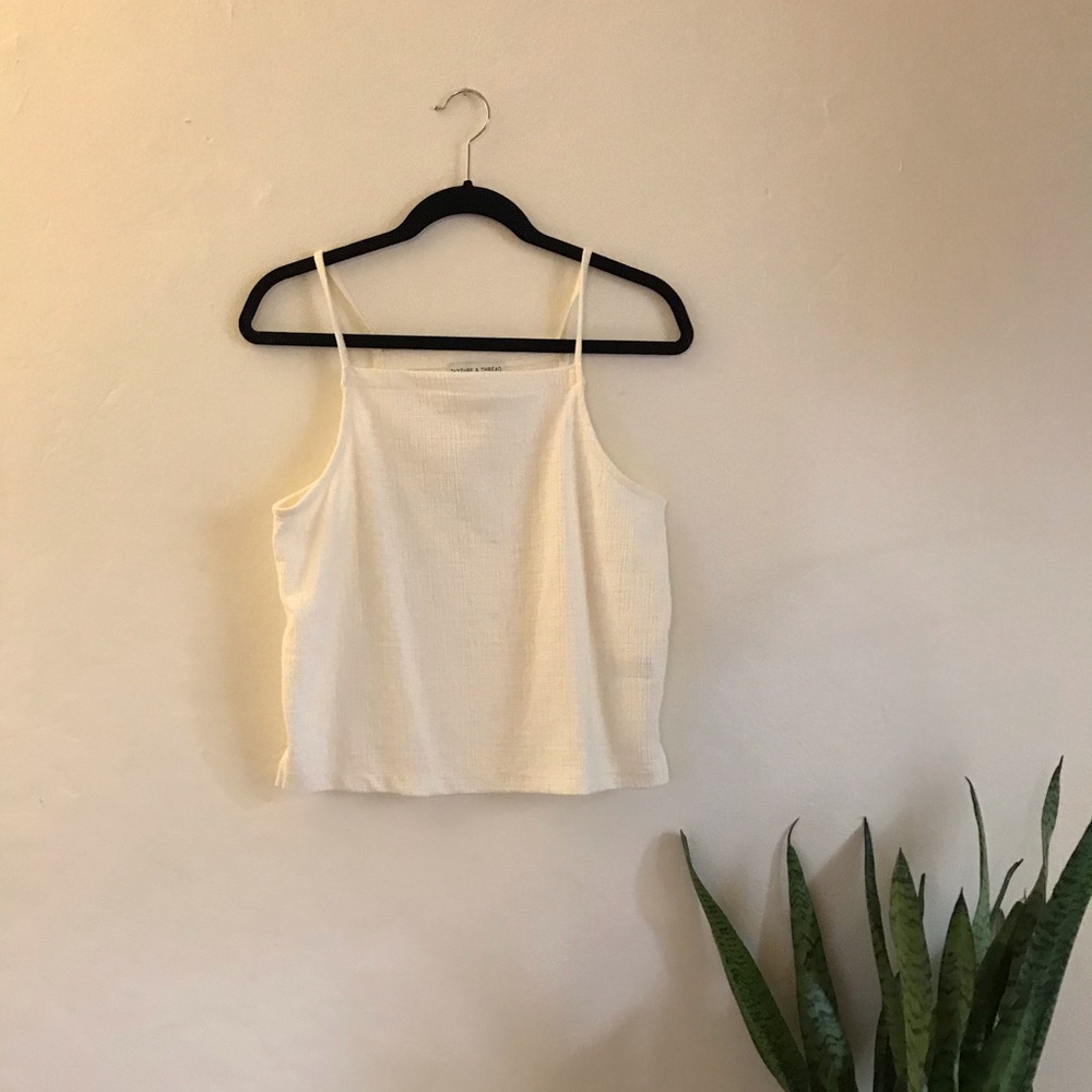 Madewell Square Neck/High Neck Cami - White